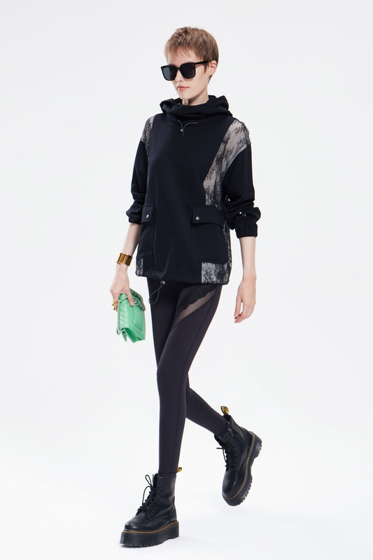 Elza TA Stripped Lace Leggings