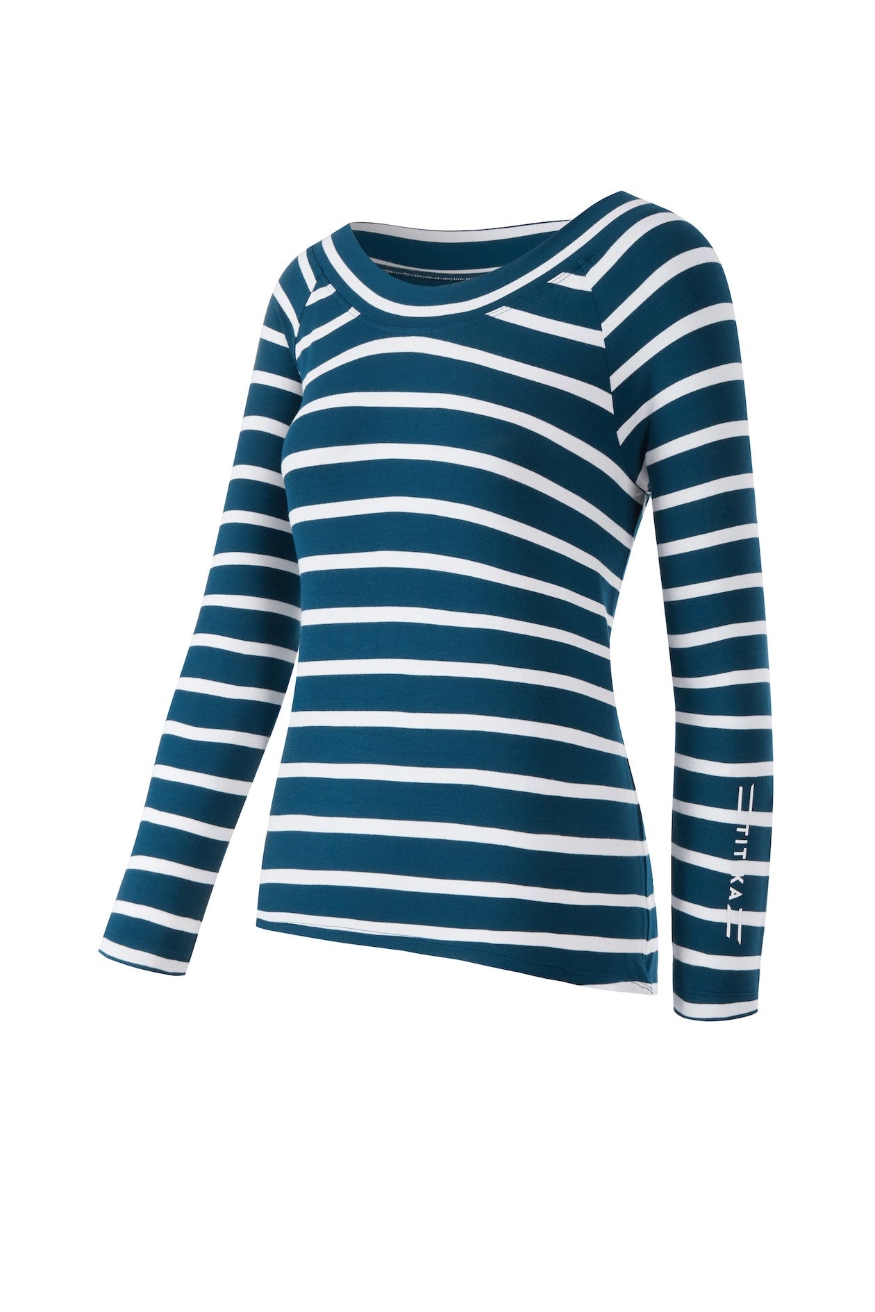Luciana Striped Wide Collar Long Sleeve