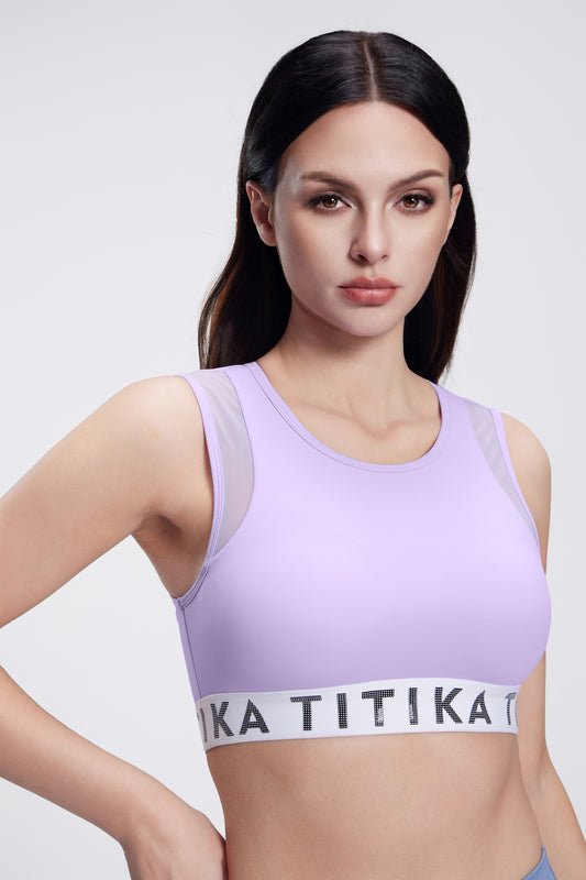 Gatten Medium Impact Bra- Blue / Purple