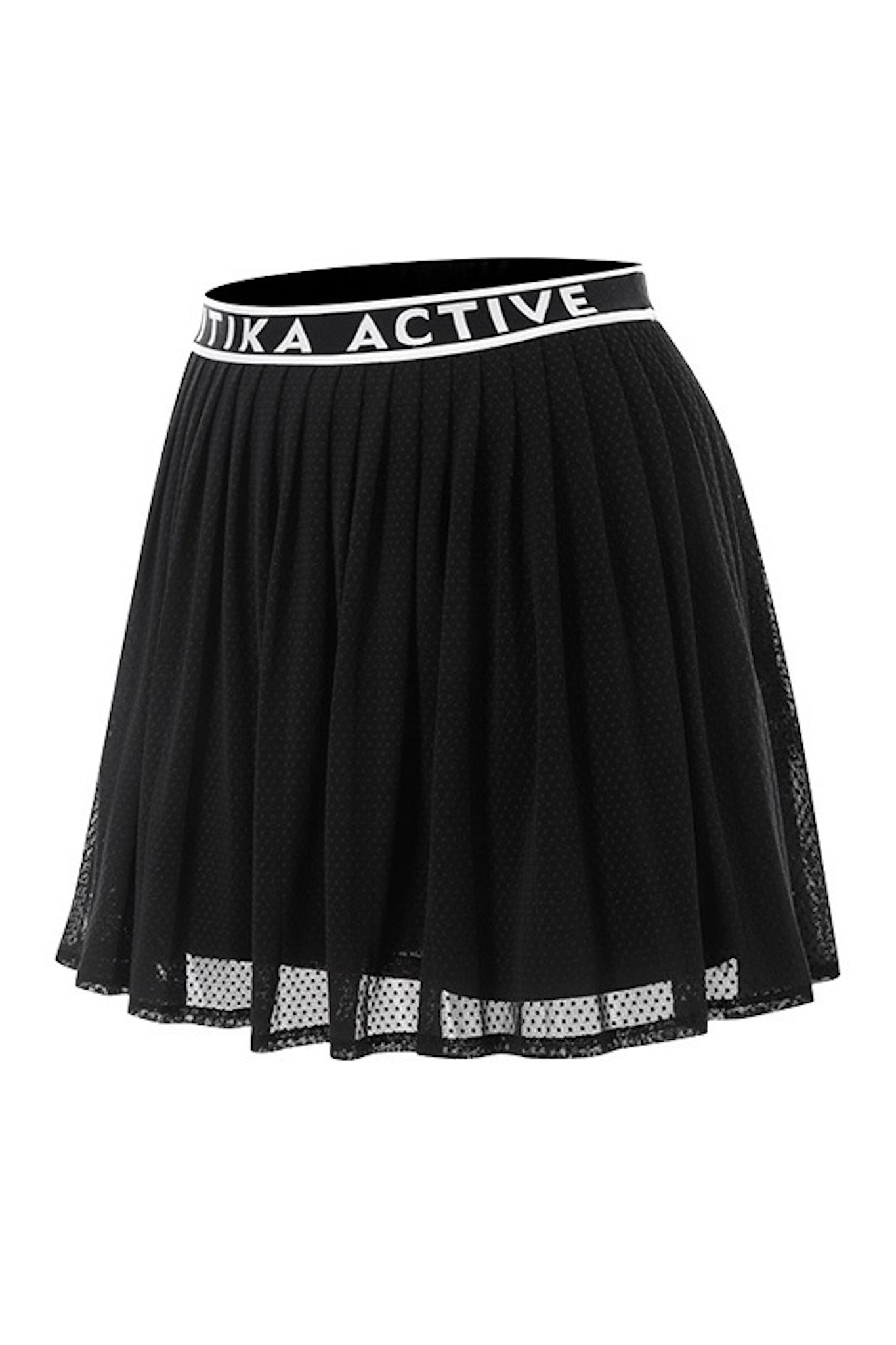 Holly Branded Ribboned Skirt- Black