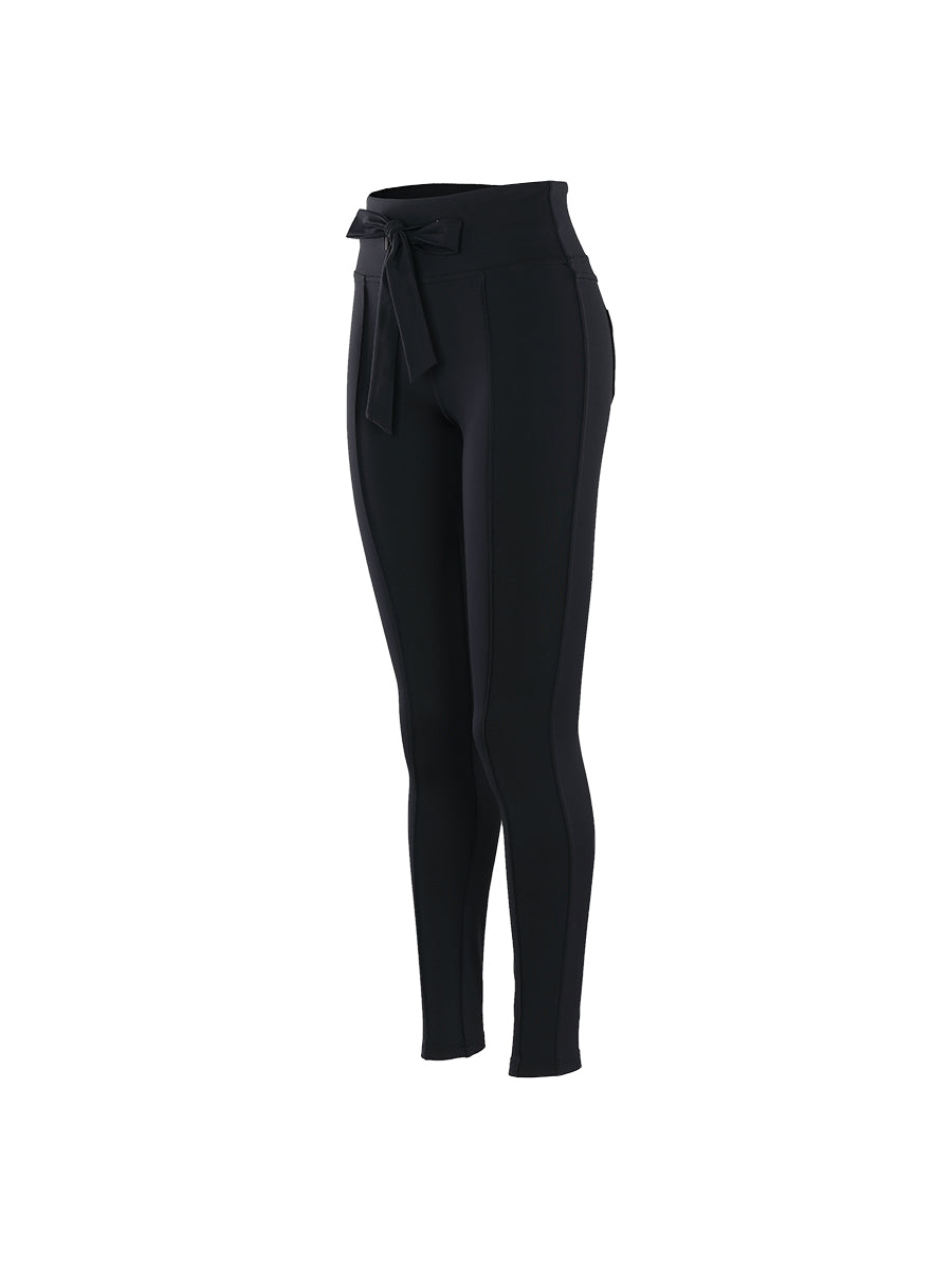 Slate Tie Front Leggings