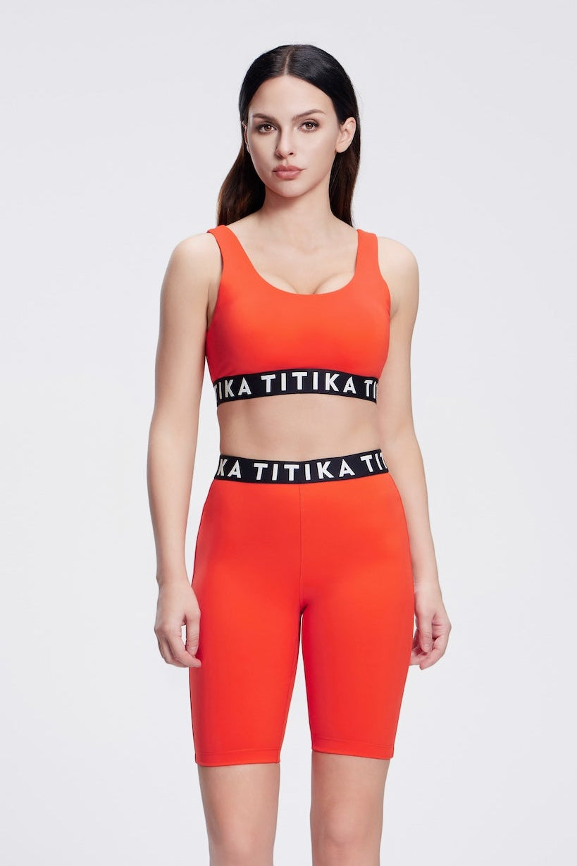 Dynamic Support Woven Band Biker Shorts