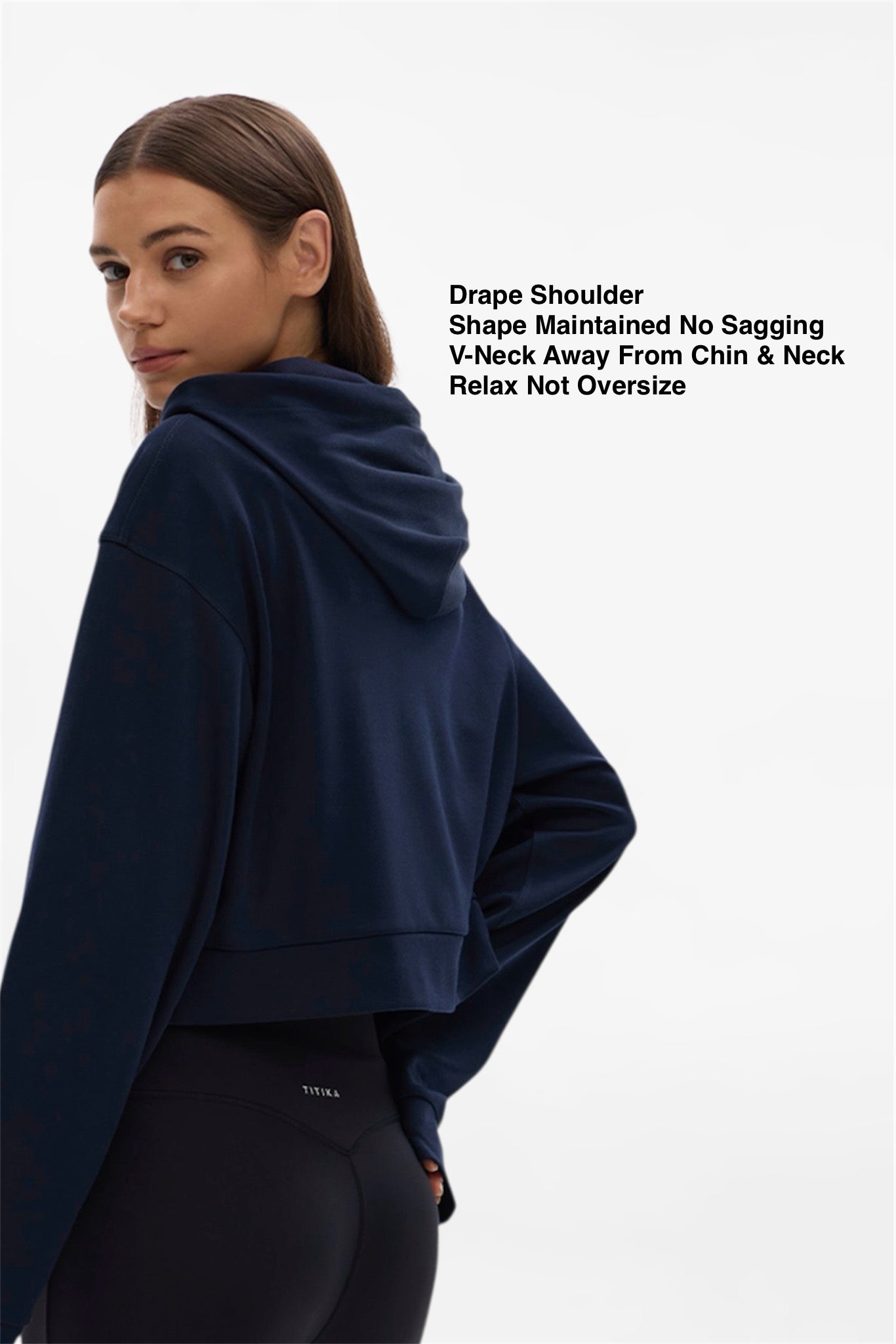Center Logo Crop Hoodie