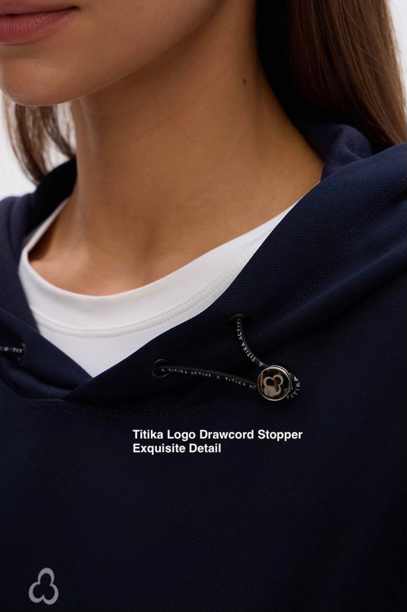 Center Logo Crop Hoodie