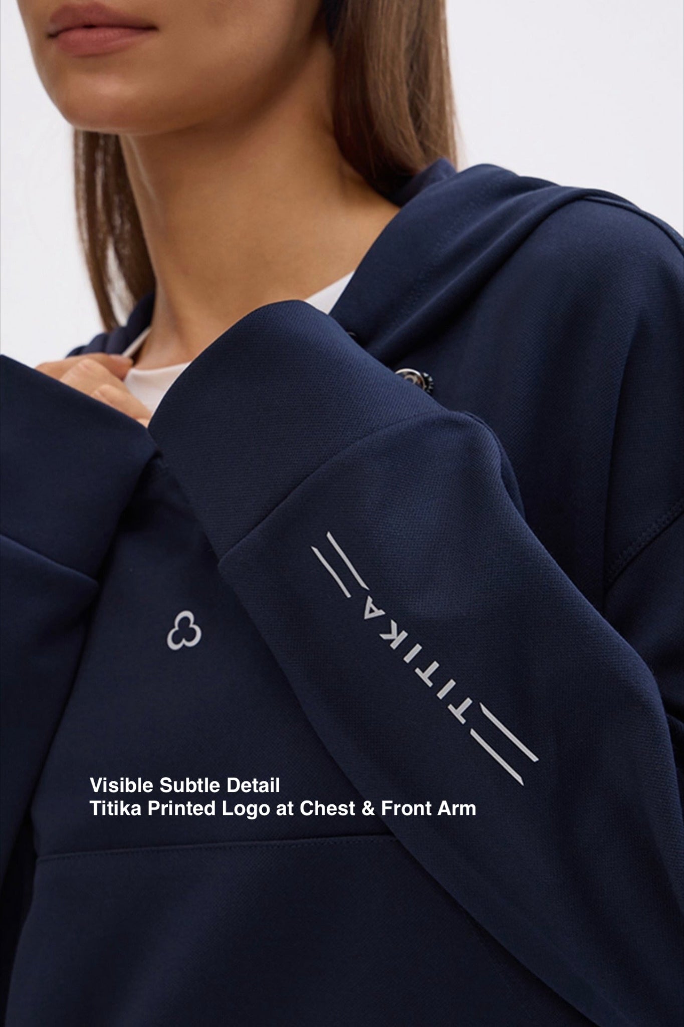 Center Logo Crop Hoodie