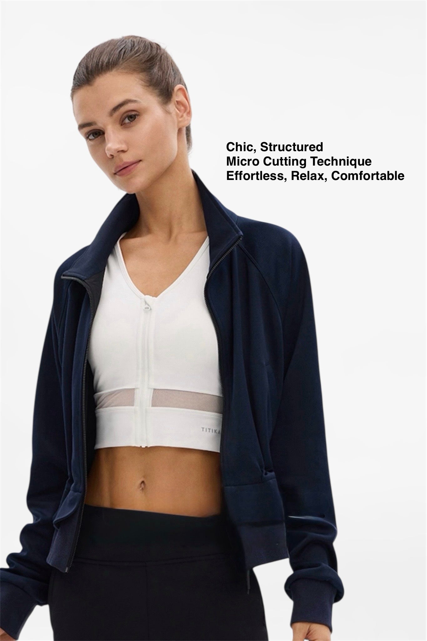 Cascade Peplum Zip-up