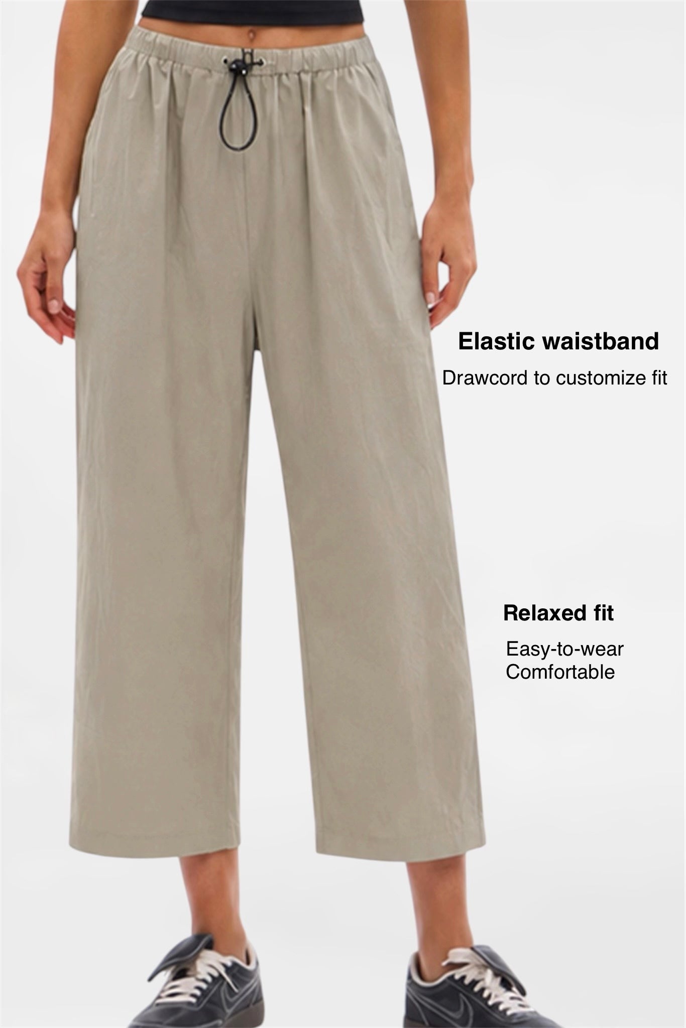 UPF 50+ Cropped Wide Leg Pants