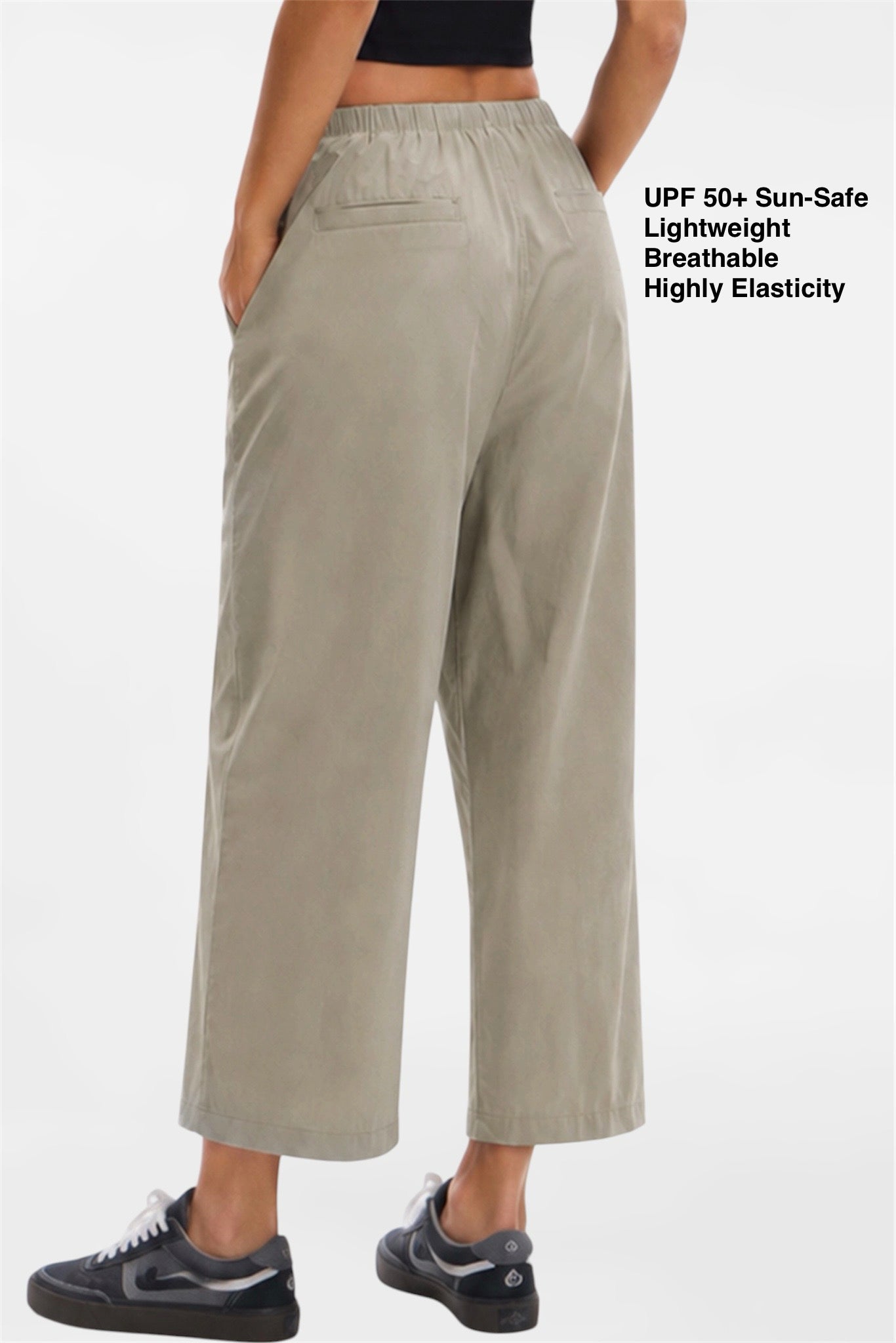 UPF 50+ Cropped Wide Leg Pants