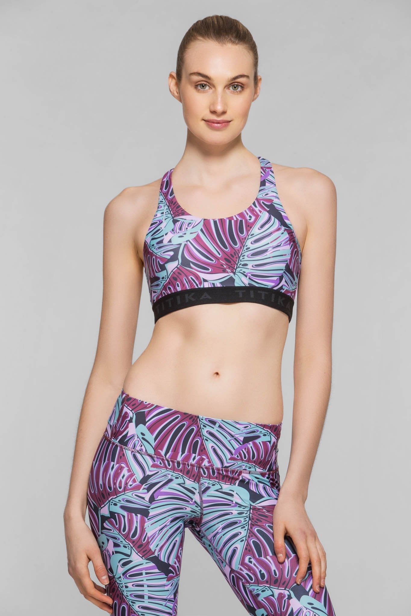 Monstera Graphic Medium Impact Bra