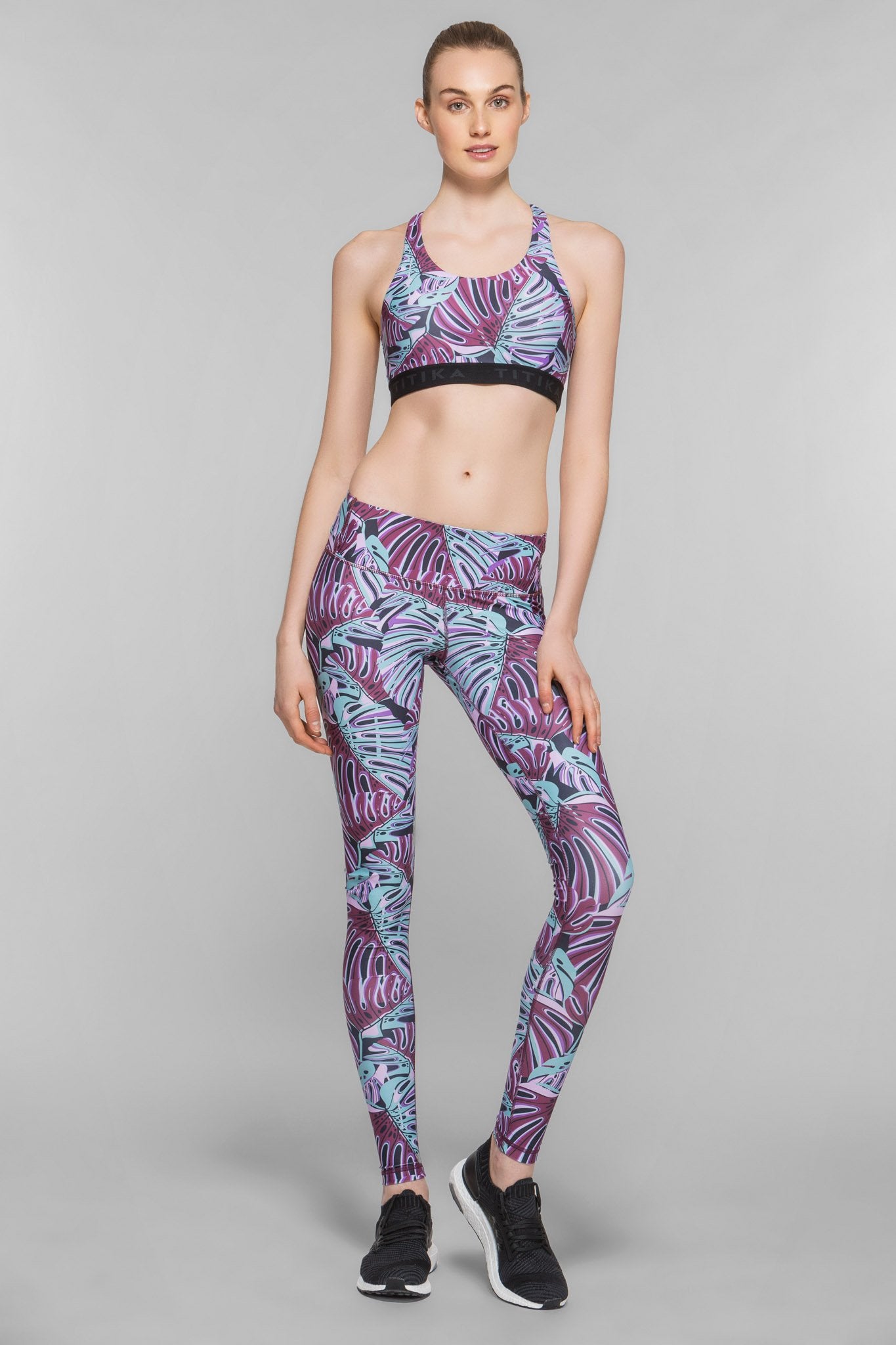 Monstera Graphic Medium Impact Bra