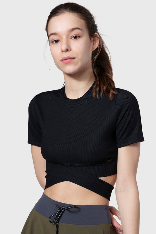 [Live] Cropped Wrap Tee